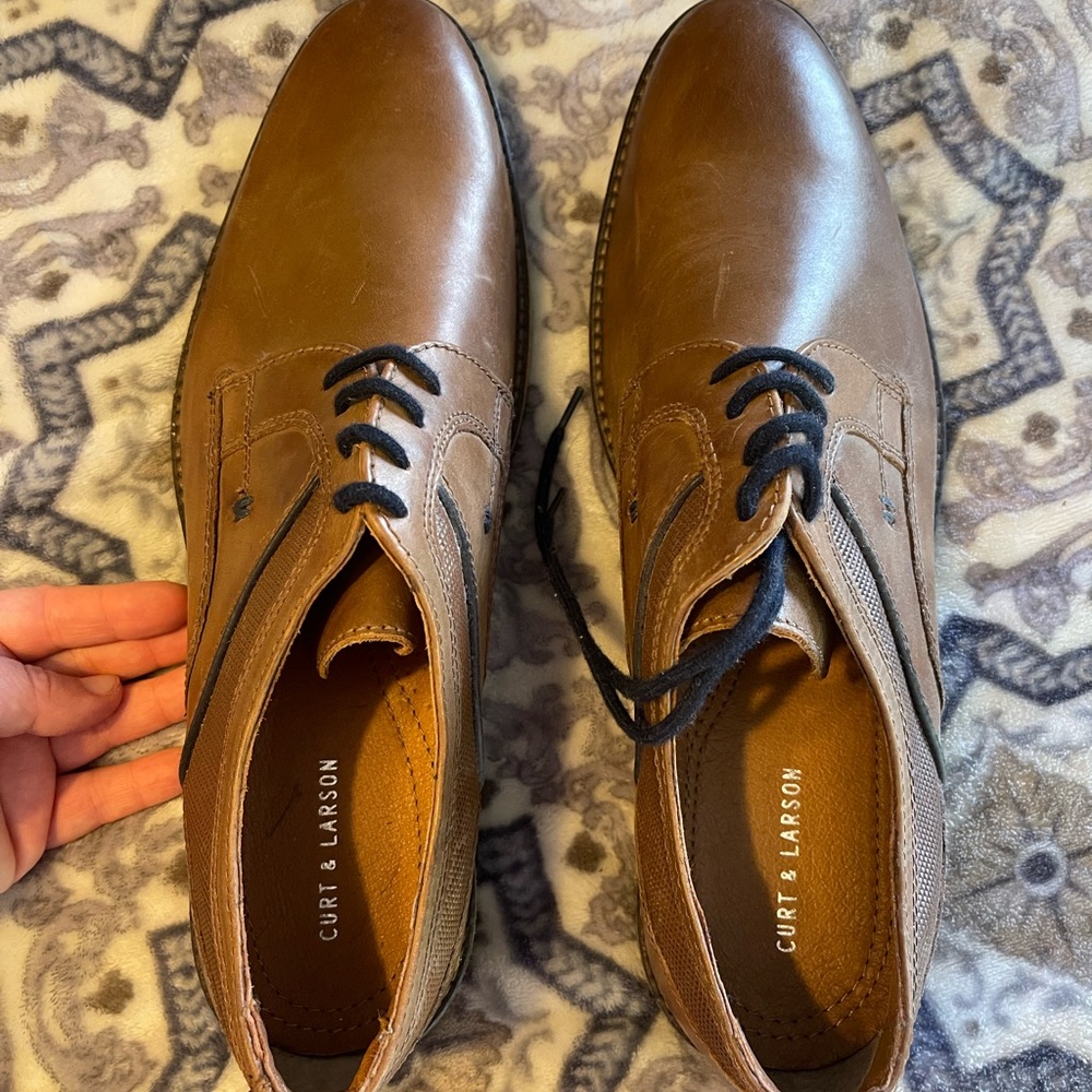 CURT & LARSON mens leather dress Oxford shoes